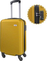 Handbagage koffer - TSA slot - Reiskoffer - Anti-diefstal - 35 L - 54 x 34 x 20 cm - Geel