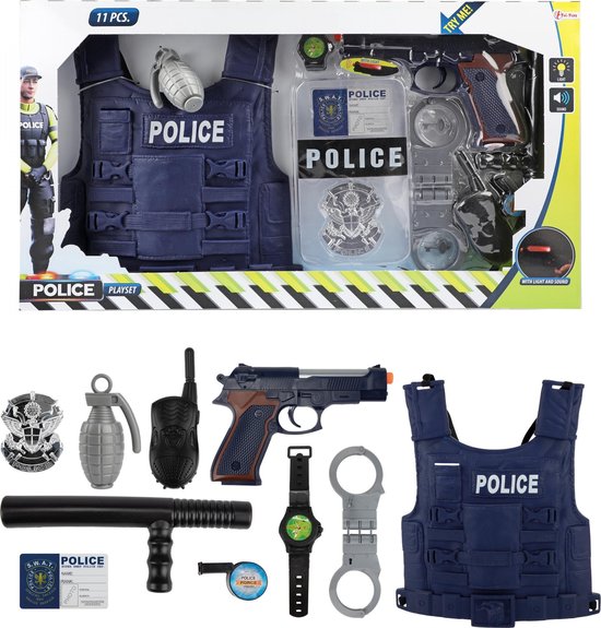 spectrum medley Vestiging Toi-toys Speelset Politie Jongens Blauw 11-delig | bol.com