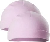 Soft Touch Babymuts Meisjes Katoen Roze 2 Stuks Maat 50