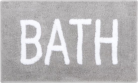 Lucy's Living Luxe badmat BATH Grey – 50 x 80 - grijs douchemat badmatten -... | bol.com