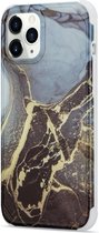 Apple iPhone 12 Mini (5.4") Marble case - Schokbestendig - Siliconen / TPU - Marmer hoesje - Telefoonhoesje - Multicolour  - Verstevigde zijkanten