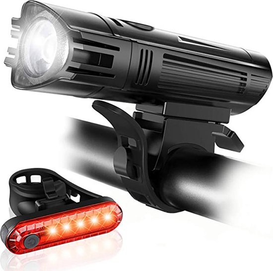 FIEZIO Fietsverlichting - USB Oplaadbaar LED Fietslampen – Waterdicht