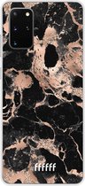 Samsung Galaxy S20+ Hoesje Transparant TPU Case - Rose Gold Marble #ffffff