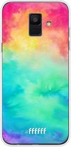 Samsung Galaxy A6 (2018) Hoesje Transparant TPU Case - Rainbow Tie Dye #ffffff