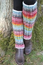 Pachamama - Wollen beenwarmers - Hoxton - Rainbow - gestreept - 100% wol - Fair trade - one size