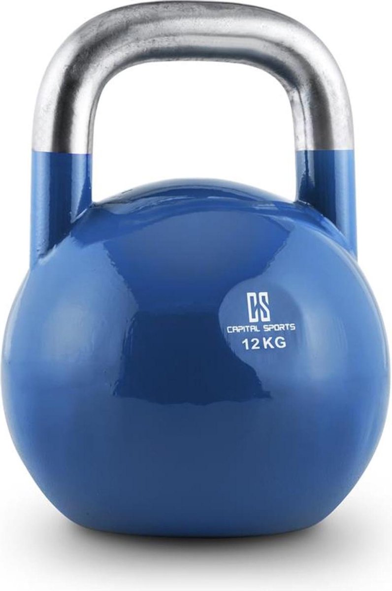 Compket 12 Competition Kettlebell kogelgewicht staal 12kg blauw