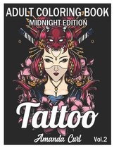 Tattoo Adult Coloring Book Midnight Edition