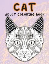 Cat - Adult Coloring Book