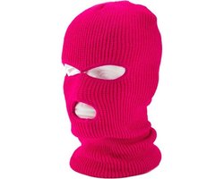 Bivakmuts Donker roze - Warme Muts - Rekbaar - Onze Size - Balaclava - Motor