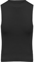 Sleeveless high neck top black