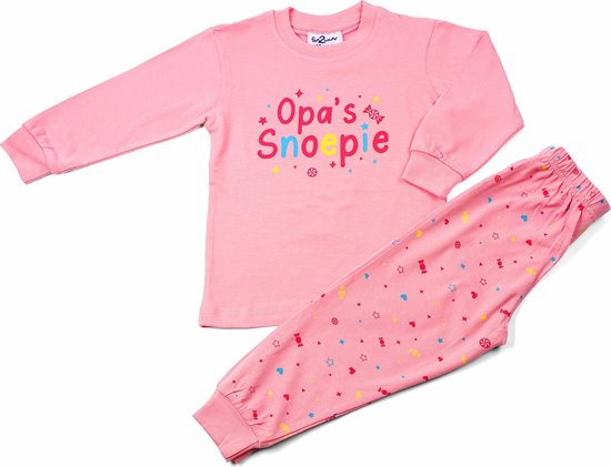 Fun2Wear - Pyjama Opa's Snoepie - Roze - Maat 116 - Meisjes
