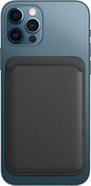 Iphone 12 magnetische ring - pasjeshouder - wallet - cover - hoesje - magneet - zwart
