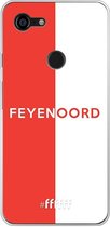6F hoesje - geschikt voor Google Pixel 3 XL -  Transparant TPU Case - Feyenoord - met opdruk #ffffff