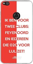 6F hoesje - geschikt voor Huawei P8 Lite (2017) -  Transparant TPU Case - Feyenoord - Quote #ffffff