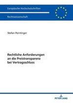 Europ�ische Hochschulschriften Recht- Rechtliche Anforderungen an Die Preistransparenz Bei Vertragsschluss