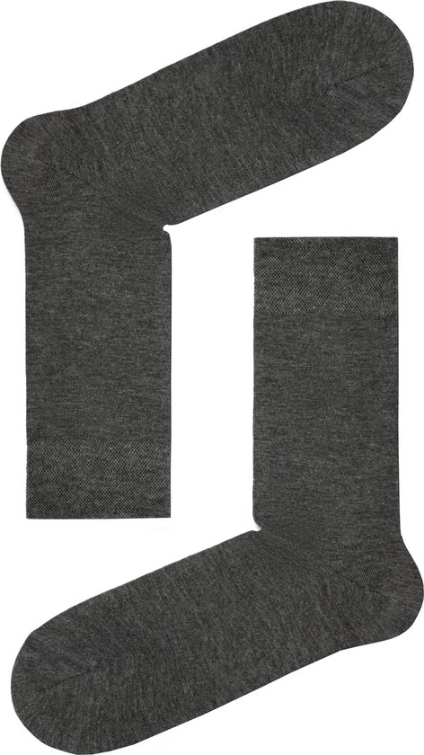 3 PAIRES Chaussettes homme en cachemire fin tricoté (PREMIUM), gris, taille 44(29)