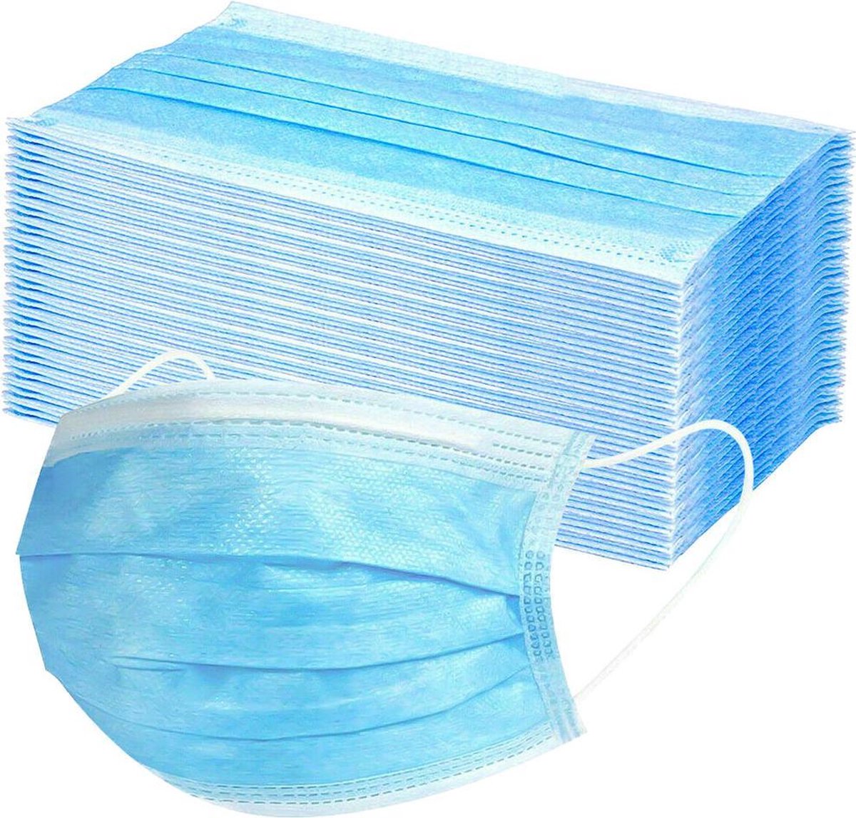 Savomec mondkapje / mondmasker 3-laags - Per 50 - 5x10 stuks (in een zakje)