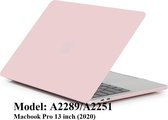 Macbook Case Hoes - Hard Cover voor Macbook Pro 13 inch 2020 A2289 - A2251 - A2338 M1 - Laptop Cover - Matte Soft Pink