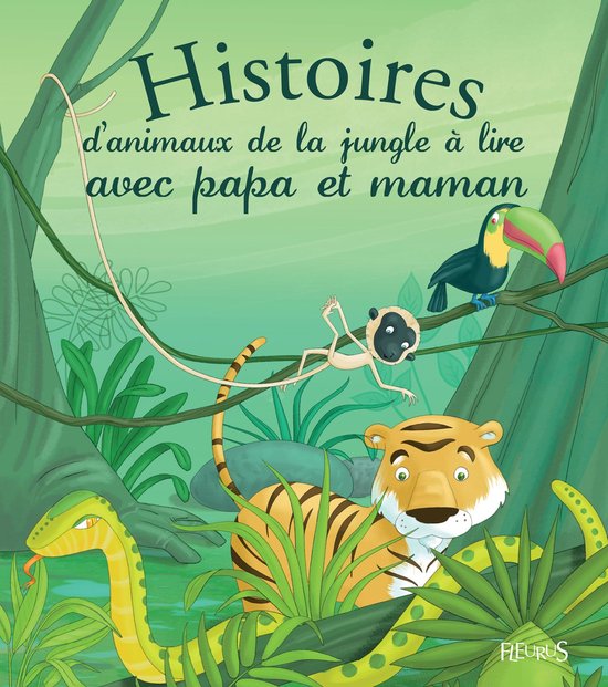 Histoires d'animaux de la jungle à lire avec papa et maman - cover