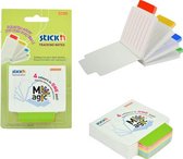 Magic Tracking/index Note Stick'n 70.2x70.2mm, 4 bedrukte kleuren, gelijnd, 25 vel per kleur