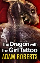 Boekomslag met de rug van een draak met een tatoeage van een silhouet meisje. Titel: The Dragon with the Girl Tattoo.
