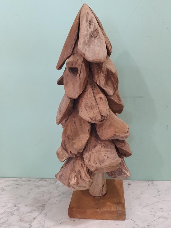 Teak Kerstboom 3D Big bol
