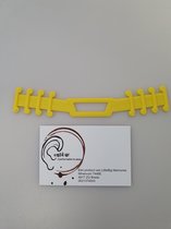 EarComfort LUXE geel - Medisch getest Earsaver - Ear saver - Mondkapjes dragen zonder pijn en irritatie - mondkapjes houder - earsavers mondmasker - aantrekhulp - mondkapje beschermstuk - draagband mondmasker - earbuddies - strip voor mondkapje