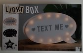 Led Lichtbak Sfeerlamp - Light Box - "Text Me" - 29x17x4cm - Achtergrond ZWART