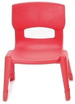 Stoel rood zithoogte 26 cm. Set van 5 stuks