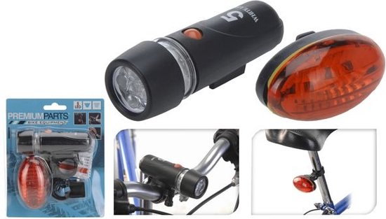 Fietsverlichting set voor en achter - LED - rood/wit - Spatwaterdicht - Fietslampjes - Voorlicht en achterlicht — afbeelding 3