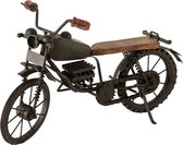 Mooi gedetailleerde antieke motorfiets van metaal en hout model 2