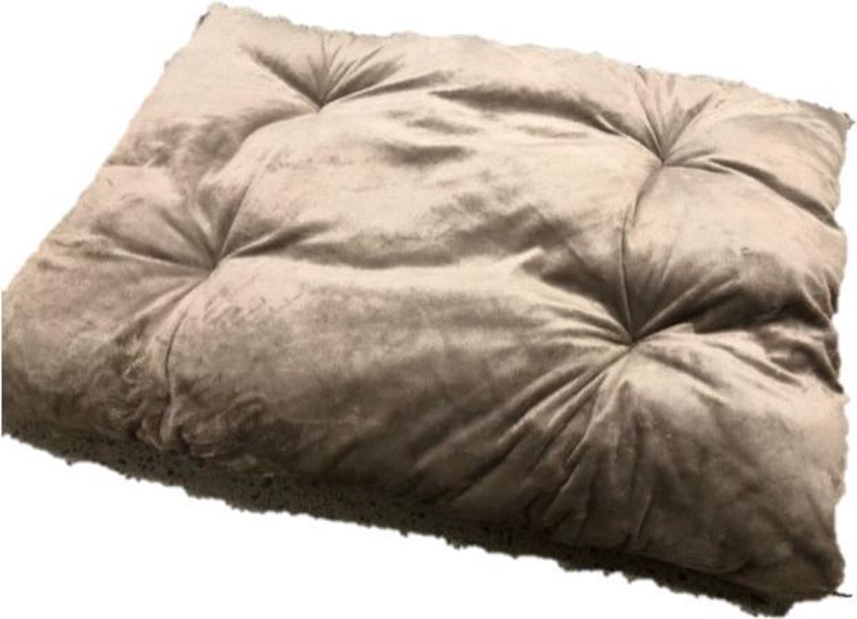 Boefje Hondenkussen Fluweel - 70 x 100 cm - Taupe