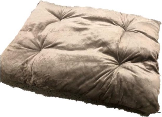 Boefje Hondenkussen Fluweel - 70 x 100 cm - Taupe