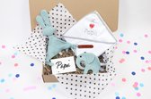 Happy little Box - Papabox- Kraampakket - 4 leuke producten -mintgroen