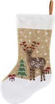 Christmas Stocking van Sass & Belle met Hertje in een Winterbos - decoratie kerstsok