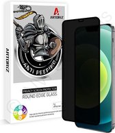 *PREMIUM* Privacy Screenprotector iPhone 12 Mini (5.4") // Super transparent, 9H Hardness Japanese tempered glass, anti-fingerprint oil, anti-shatter, electrocplated fingerprint, s