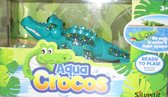 Aqua croco's bewegend ready to play Bruin en blauw kleuren beschikbaar