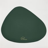 Maison Extravagante - Luxe placemat GEM van hoogwaardig PU leder - Set van 2 - Anti-Slip placemat - Waterdicht - Vuilafstotend - Groen - 45,5cm x 36cm - geschikt voor thuis, eetkamer en keuken