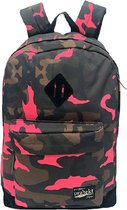 Rugzak camouflage 42cm roze  / degelijke kwaliteit
