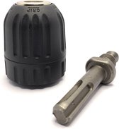 Sanou Snelspanboorkop 0,8-10 mm –Snelspanboorhouder – Snelspan boorkop incl. SDS-plus adapter– Boorhouder met SDS-Plus 1/2 – 20UNF