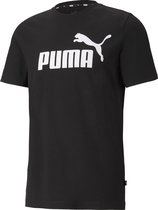 PUMA ESS Logo Tee Heren T-shirt - Zwart - Maat XL