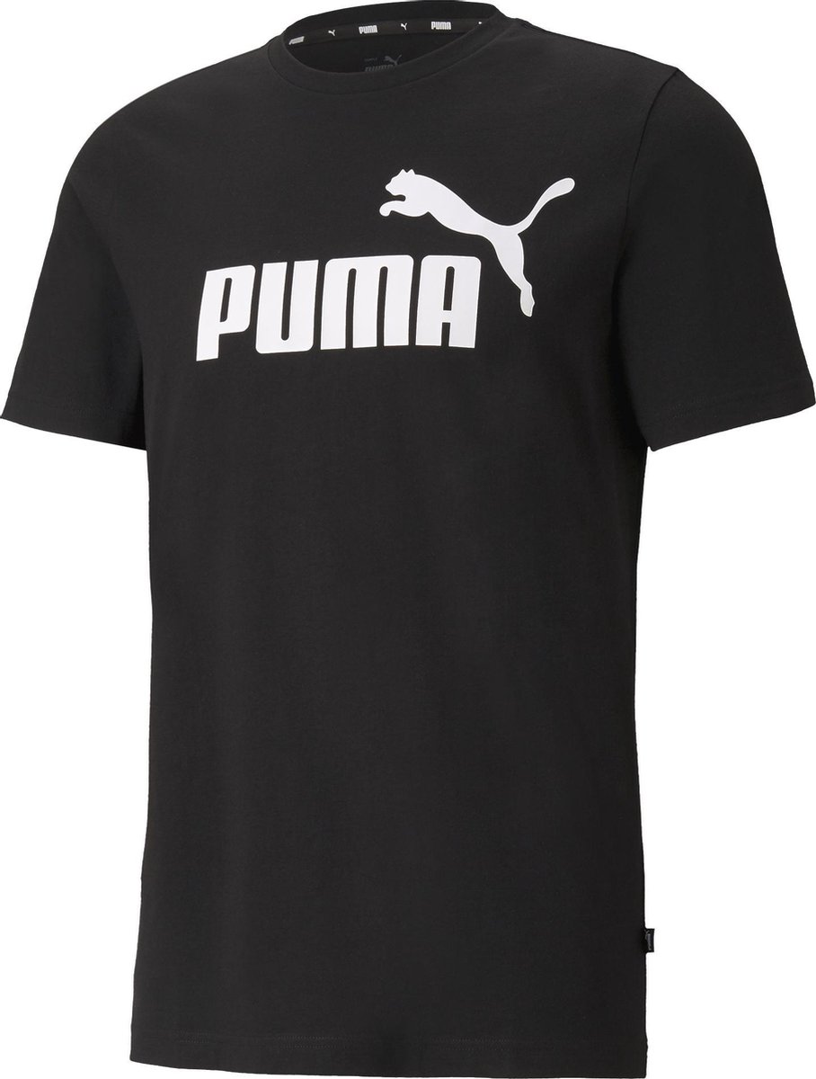 PUMA ESS Logo Tee Heren T-shirt Zwart