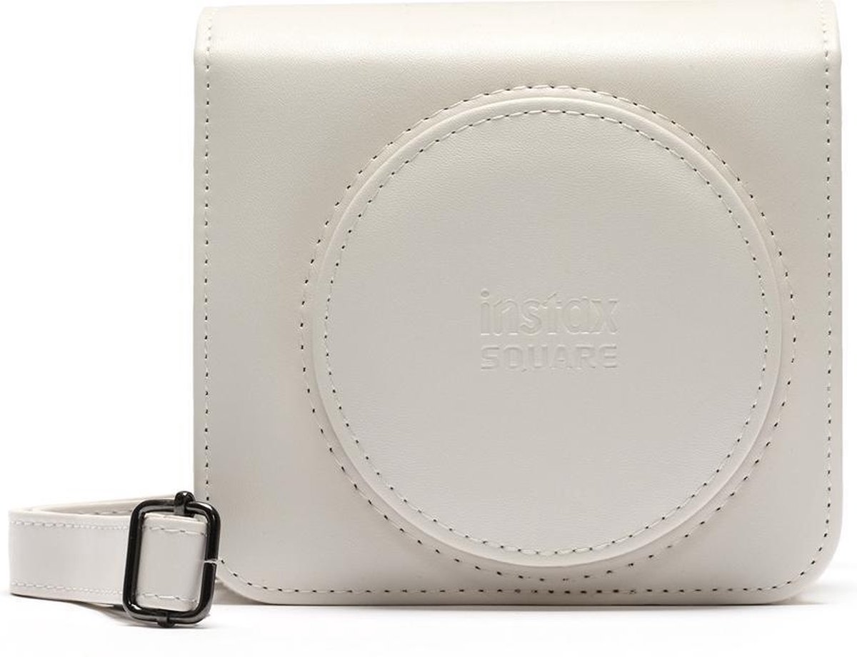 Fujifilm Instax SQUARE SQ1 Instant Camera + Tas – Chalk White, Met Selfie Lens & Spiegel