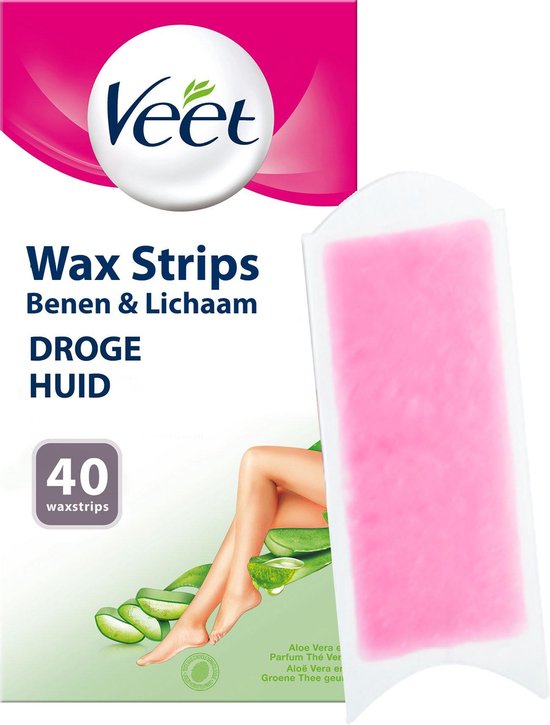 Bol Com Veet Easy Gelwax Ontharingsstrips Benen Lichaam Droge Huid 40 Stuks