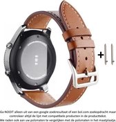 Leren Sporthorlogebandje - Geschikt Voor Smartwatches - 22 mm - Bruin - Wearablebandje
