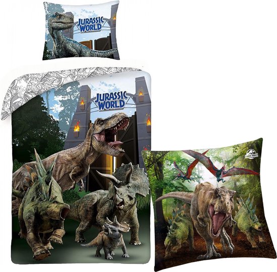 Verlaten maat Leuk vinden Dekbedovertrek Dino - Jurassic World - Dekbed jongens meisjes - 1persoons -  140x200 cm... | bol.com