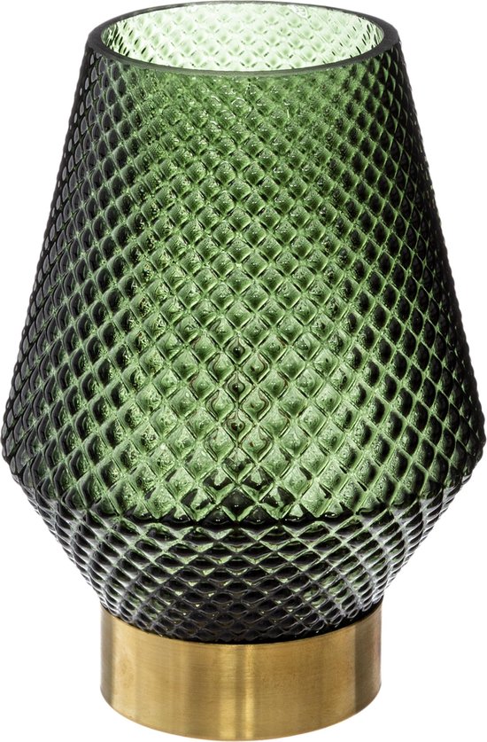 Atmosphera tafellamp LED gouden voet Groen - H17 cm -Lamp - Zonder snoer  -... | bol.com