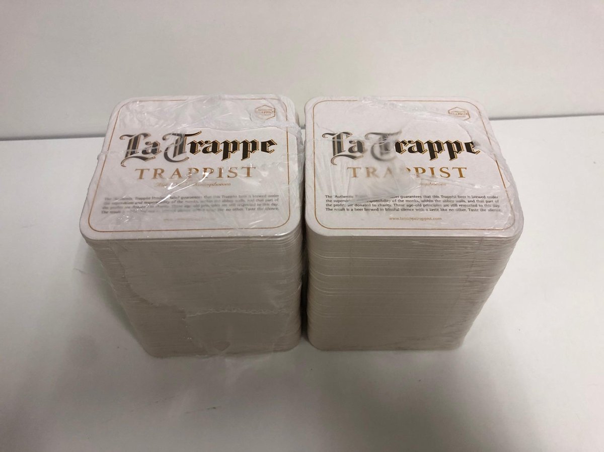 La Trappe witte trappist bierviltjes 2 Rollen van 70 stuks | Ideaal Voor Onder Je Bierglas bier vilt viltjes