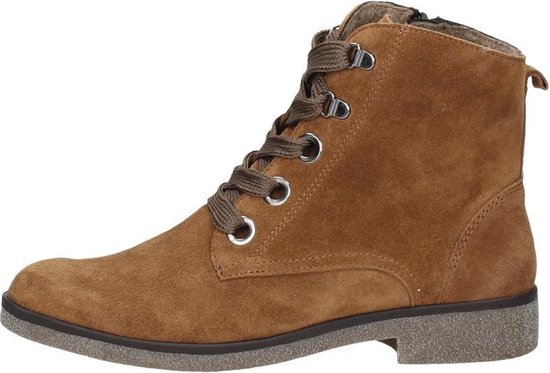 SUB55 Dames veterschoenen Veterschoenen Hoog - cognac - Maat 40 | bol.com
