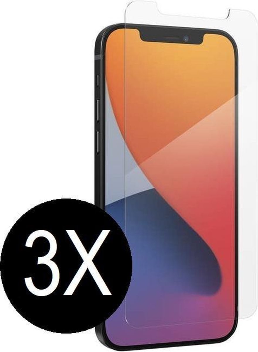 3X iPhone 12 Mini (5.4) Tempered glass screenprotector - iPhone 12 Mini Screenprotector glas - Screenprotector iphone 12 Tempered Glass screen protector - screenprotector iphone 12 Mini - iPhone 12 Mini Screenprotector glas - 3 stuks
